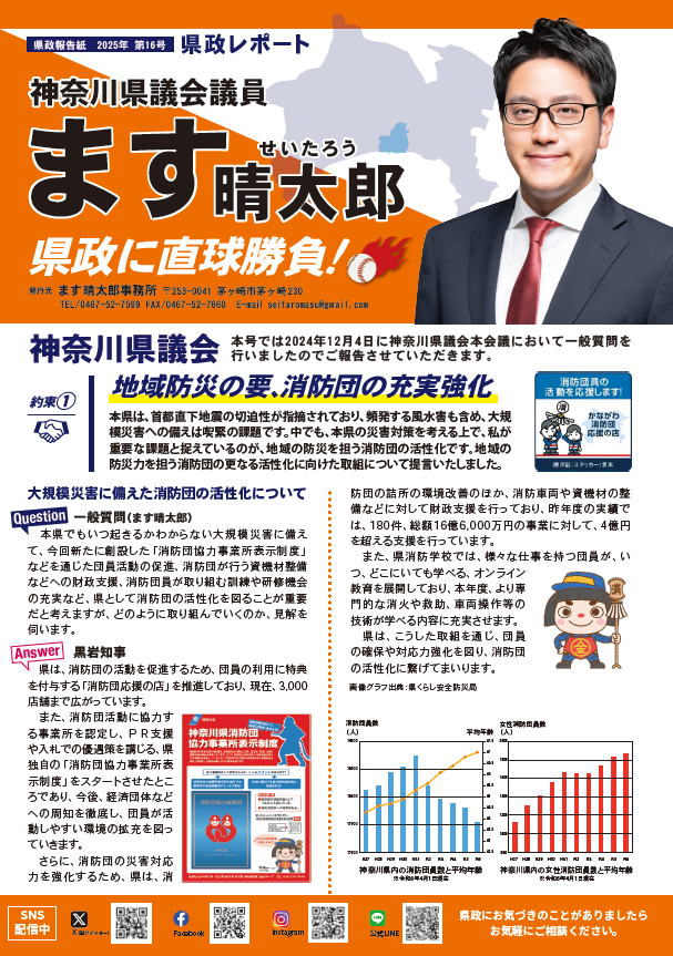ます晴太郎 県政レポート - ます晴太郎